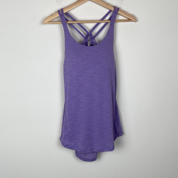 Lululemon Moment To Movement 2-In-1 Tank Light Strappy Purple Lilac, Size 4 - Picture 2 of 11